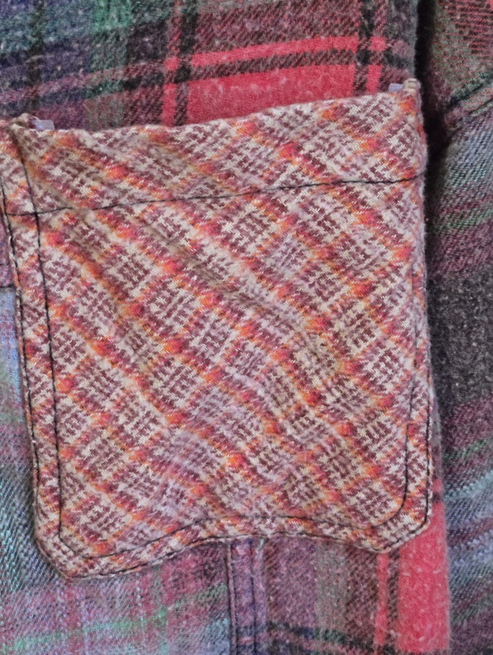 BDG Urban Outfitters flannel button down multi M - Picture 4 of 5